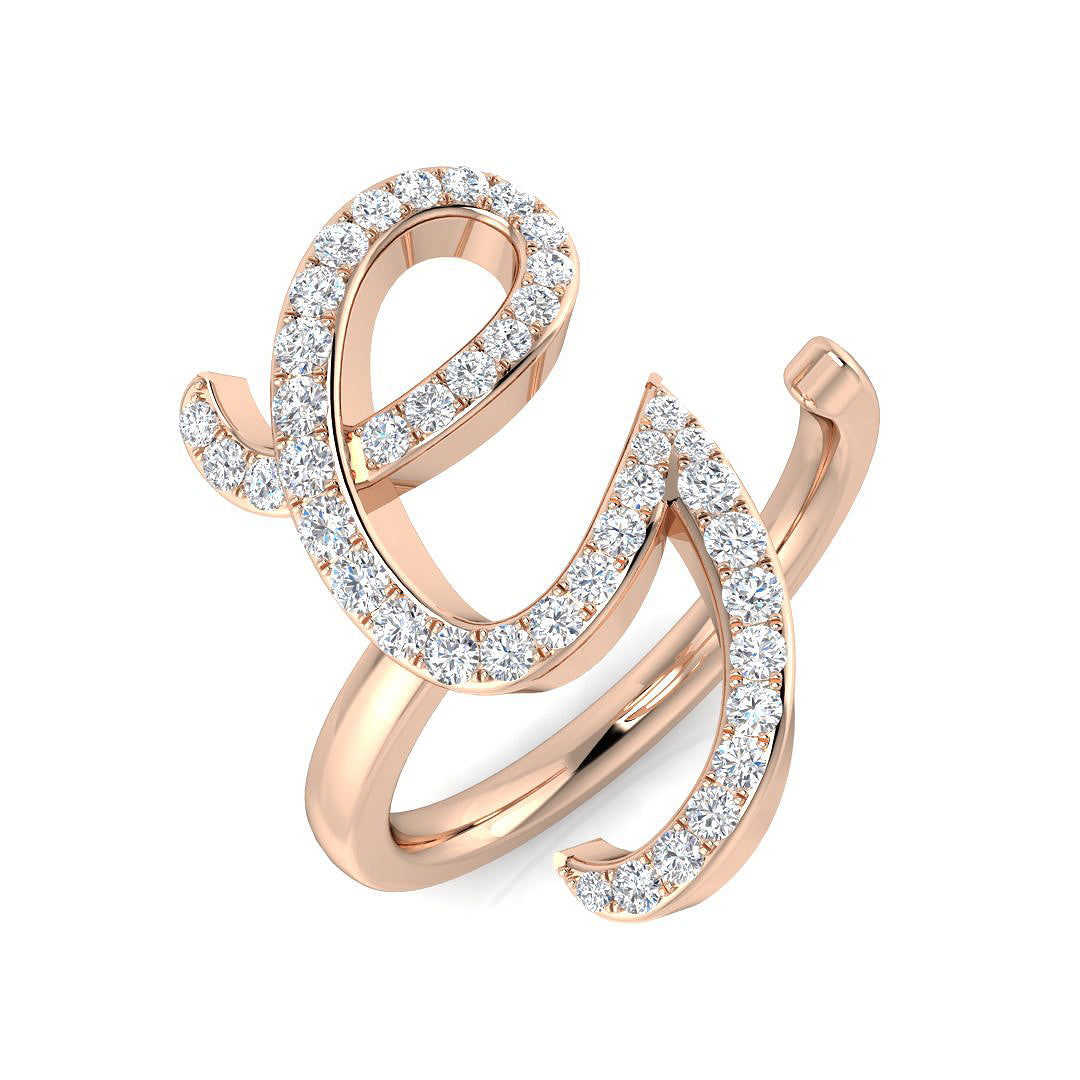 Diamond Jermyb Initials Ring | 0.33ct | Hallmarked Gold & Platinum