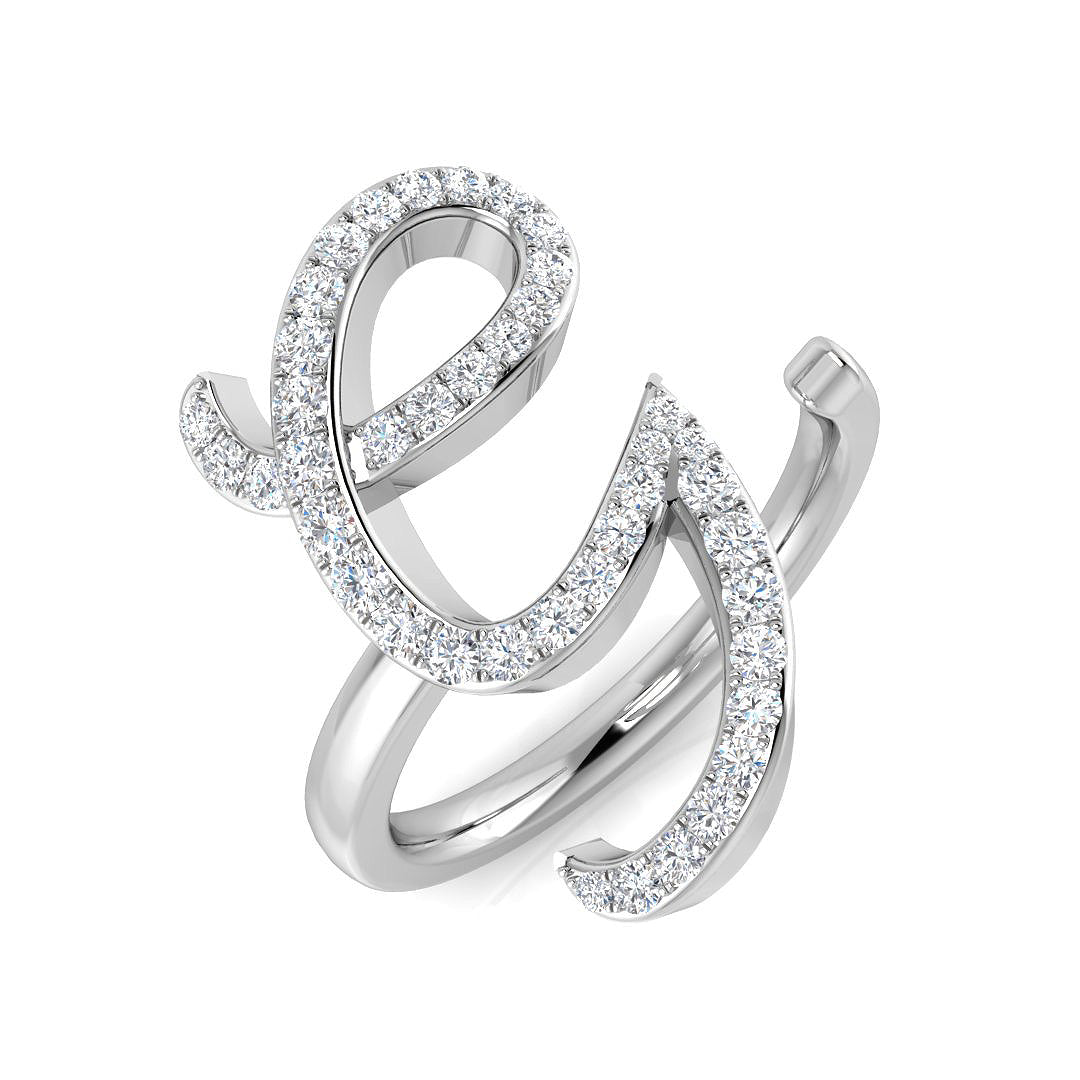 Diamond Jermyb Initials Ring | 0.33ct | Hallmarked Gold & Platinum