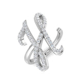 0.50ct Diamond Letter H Ring in UK Hallmarked Gold