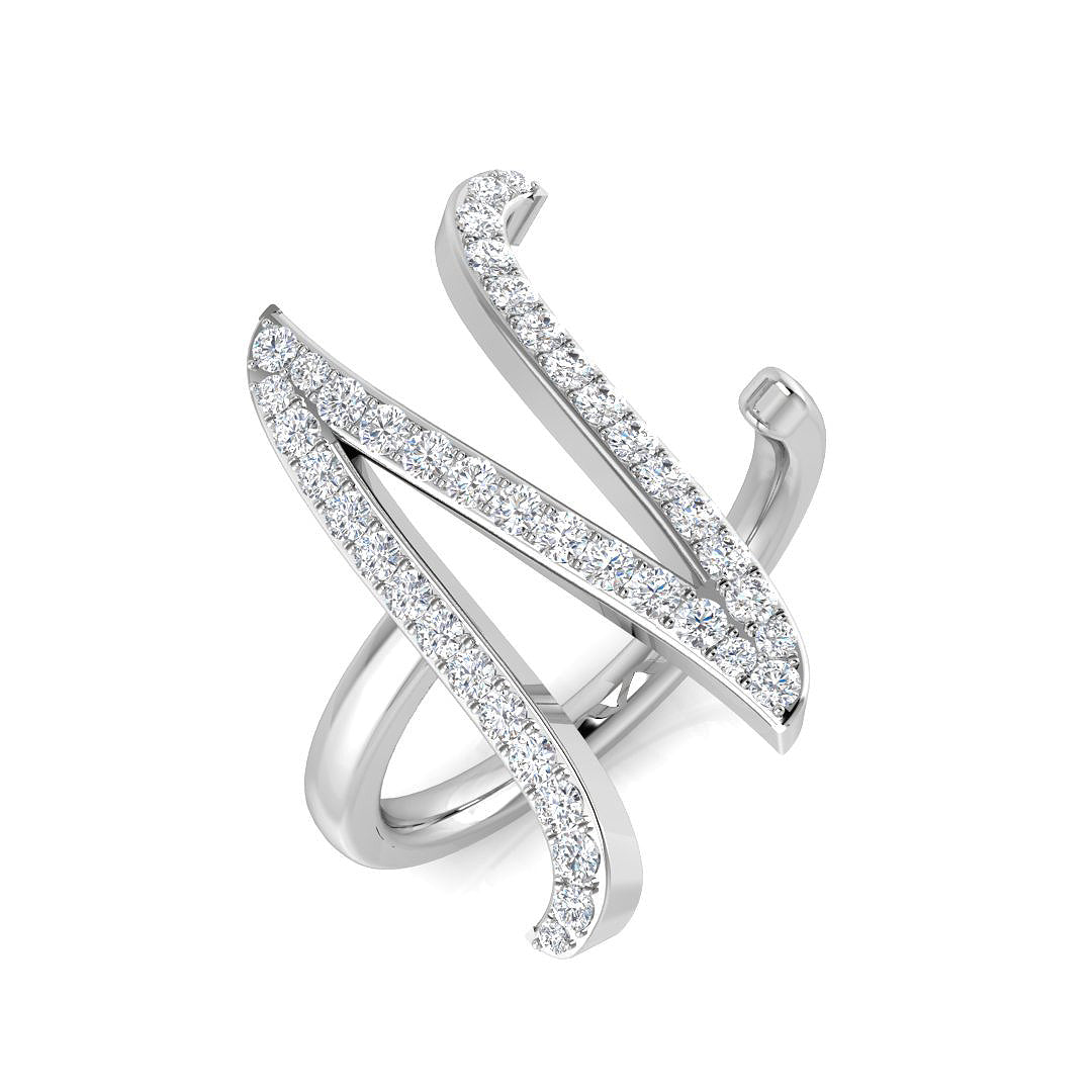 Elegant Diamond N Initial Ring 0.50ct | UK Hallmarked Gold & Platinum