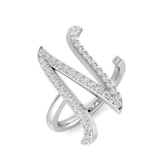 Elegant Diamond N Initial Ring 0.50ct | UK Hallmarked Gold & Platinum