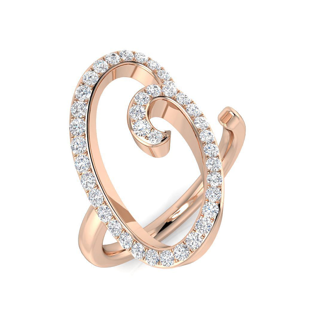 Diamond Csarence Initials Ring | 0.5ct | Hallmarked Gold & Platinum