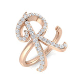 Diamond Cambribge Initials Ring | 0.5ct | Hallmarked Gold & Platinum