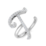 Statement Diamond T Initial Ring 0.33ct | Hallmarked Gold & Platinum