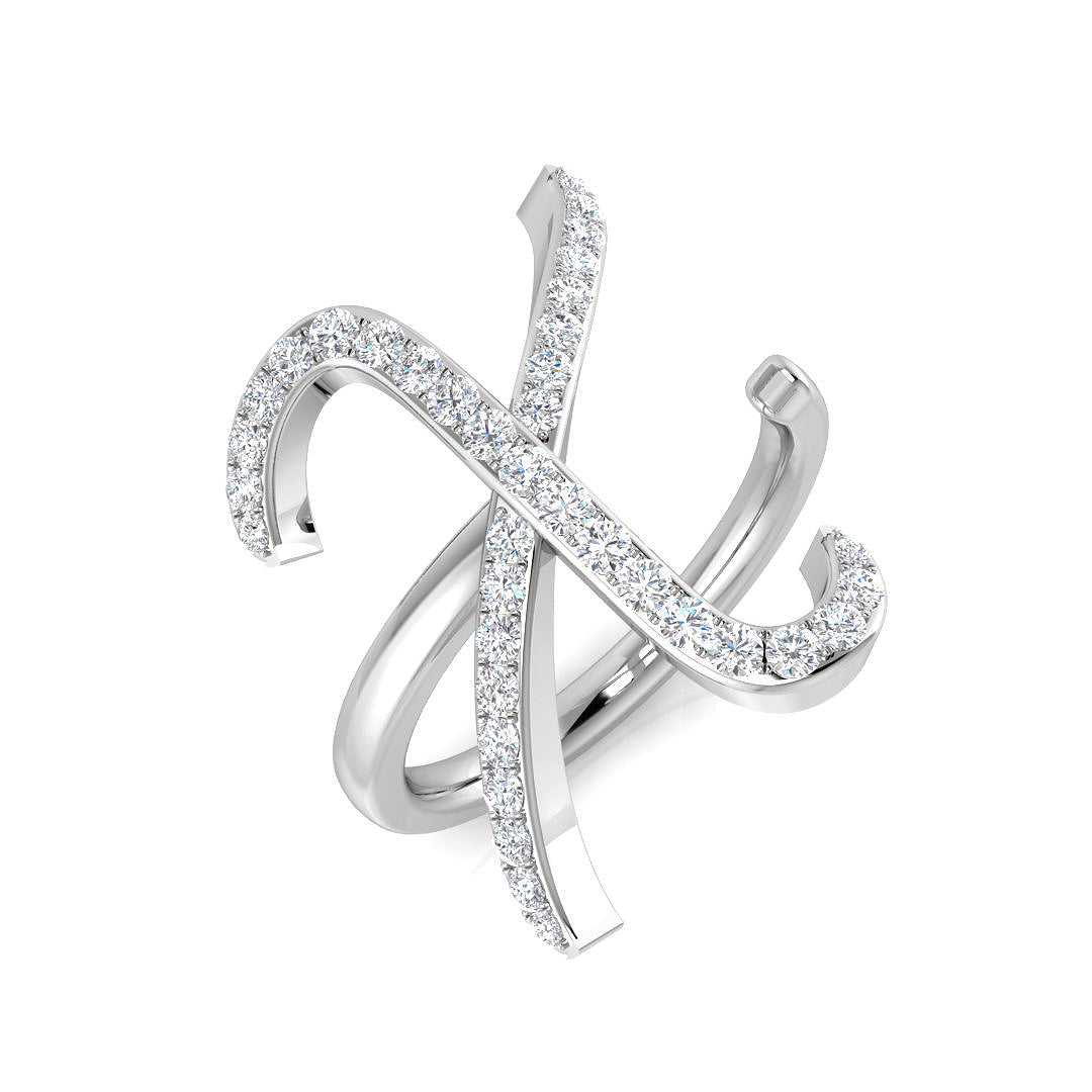 Diamond Richmonb Initials Ring | 0.5ct | Hallmarked Gold & Platinum