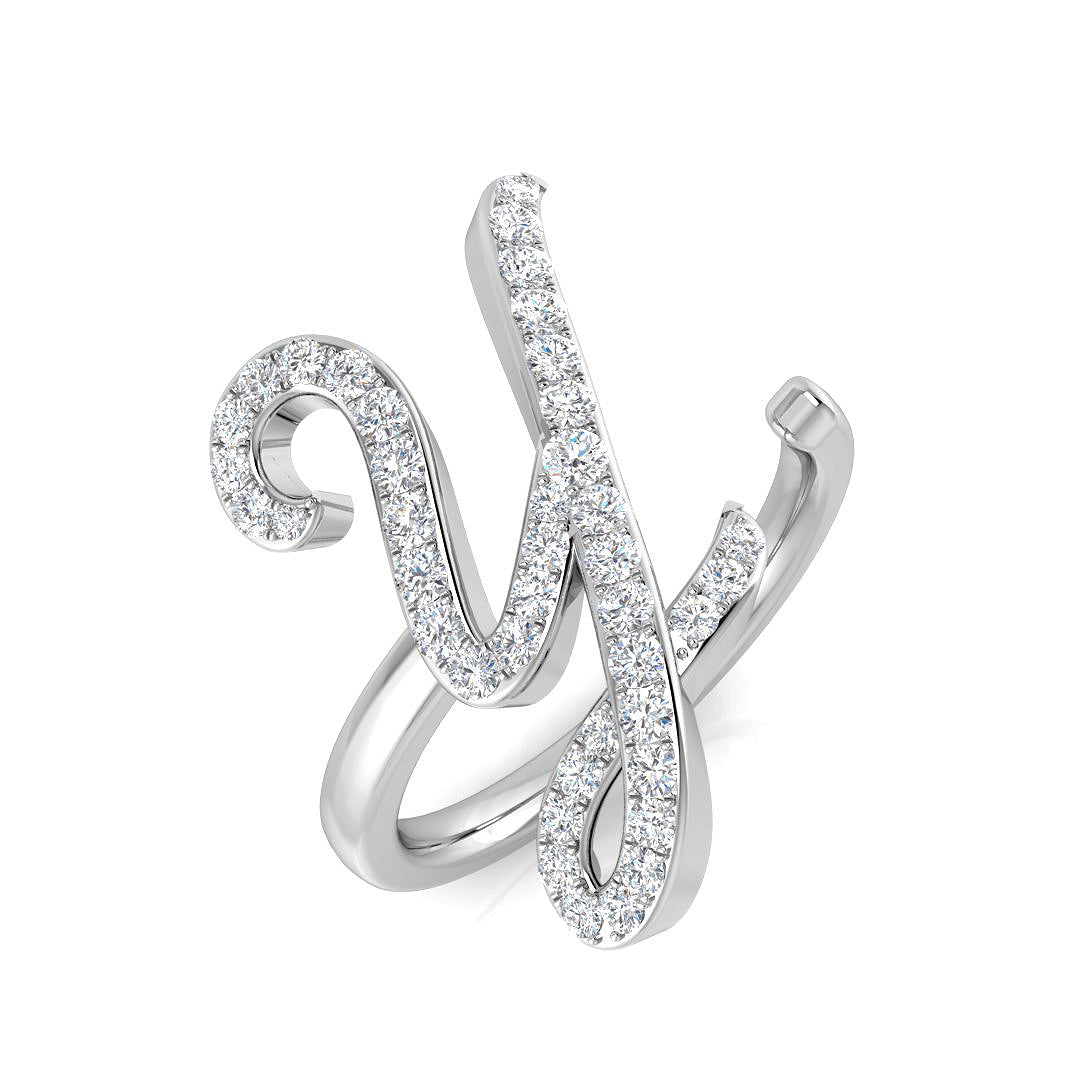 0.50ct Diamond Y Initial Ring | Luxury Hallmarked Gold Jewellery