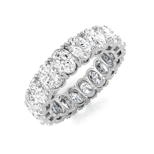 Oval Diamond Full Eternity Ring | Lab & Natural | Prong Set | Luxury