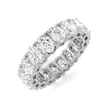5.00ct Lab-Grown Oval Cut D/VVS Diamond Prong Set Full Eternity Ring.
