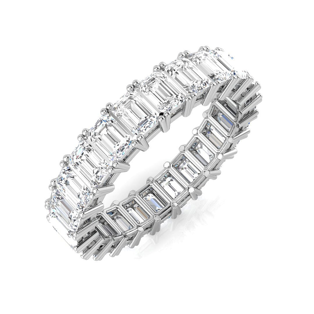 3.30Carat D-E/VS Lab Grown Diamond Full Eternity Wedding Ring 950 Platinum Ready To Ship