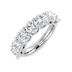 3.10Carat D-E/VS Lab Grown Diamond 6-10 Stone Wedding Ring 9k White Gold Ready To Ship
