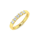 0.30ct Lab-Grown Round Cut D/VVS Diamond Bar Set Half Eternity Ring.