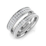Stunning 0.75Ct Rose Gold Triple Band Diamond Ring – Elegant Statement Piece