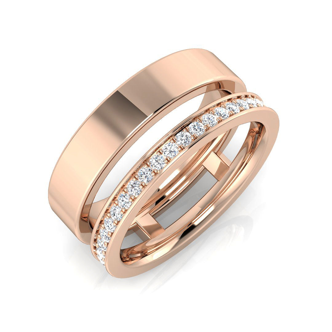 0.24ct Lab-Grown D/VVS Round Cut Diamond Half Eternity Ring
