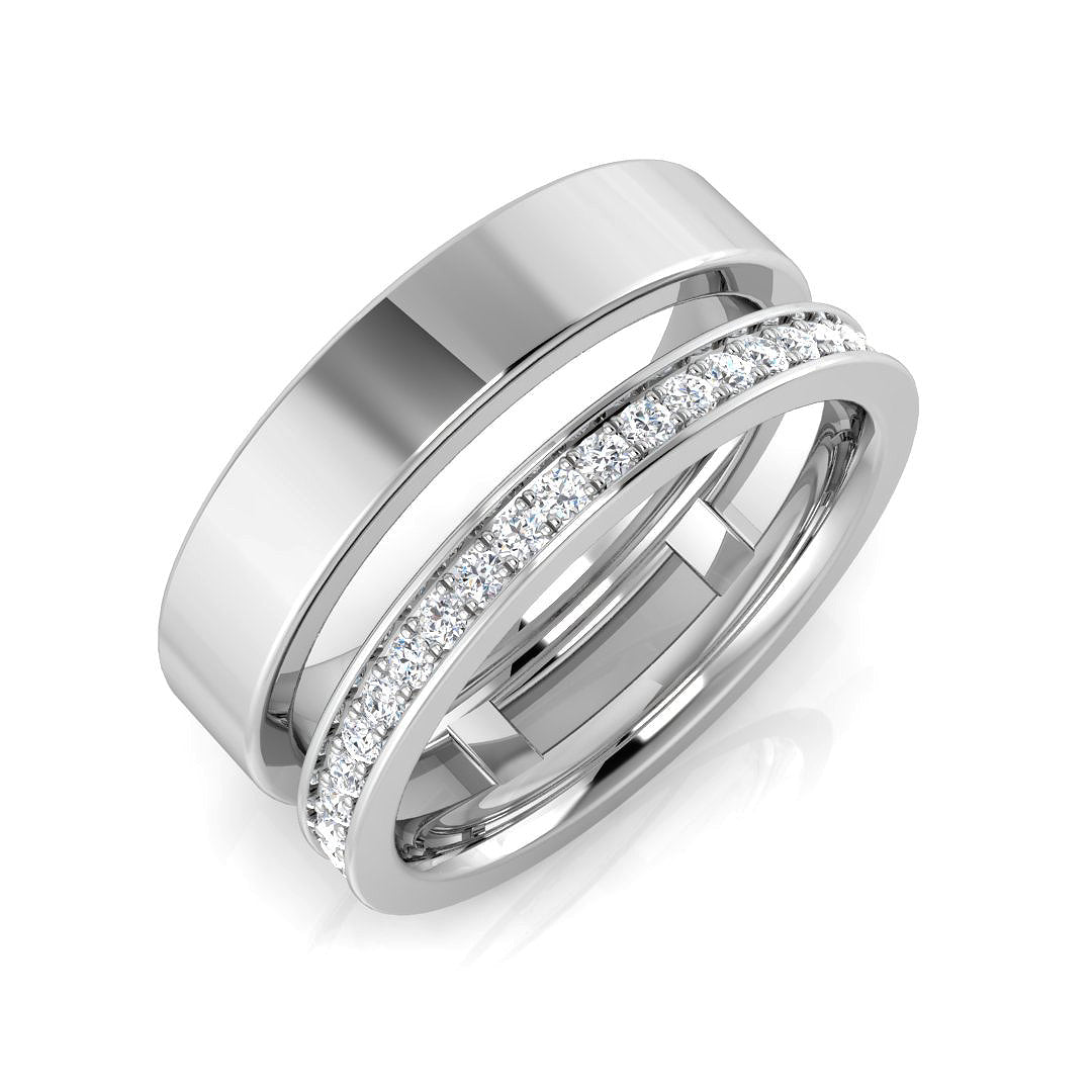 0.24ct Lab-Grown D/VVS Round Cut Diamond Half Eternity Ring