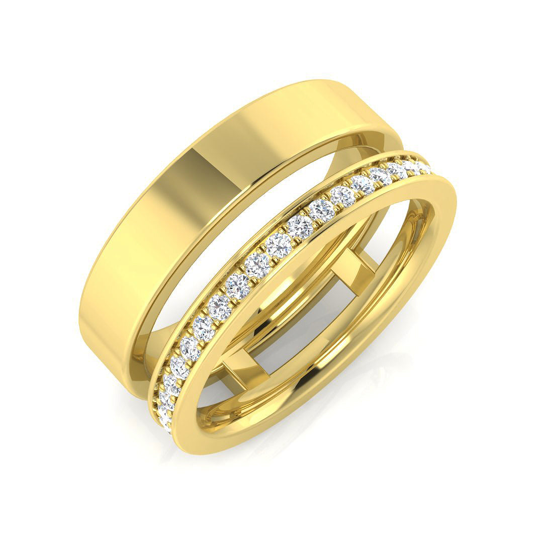 0.24ct Lab-Grown D/VVS Round Cut Diamond Half Eternity Ring