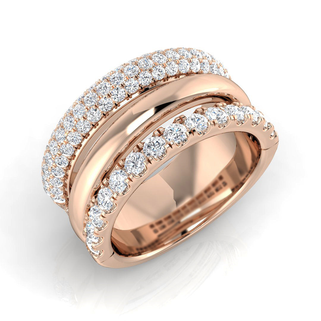 Lab-Grown & Natural Diamond Statement Ring | 1.5ct | Hallmarked Gold & Platinum