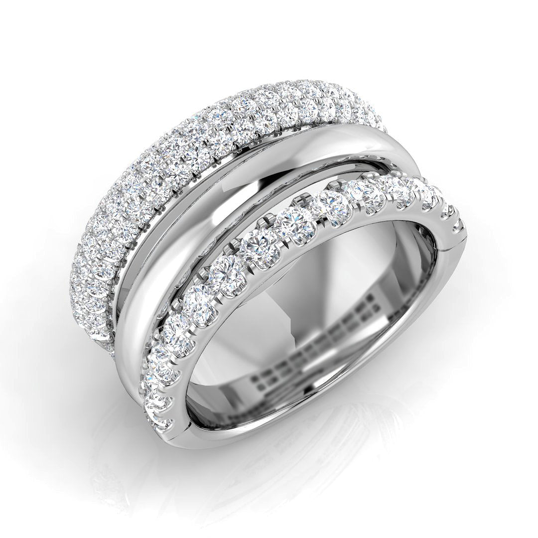Lab-Grown & Natural Diamond Statement Ring | 1.5ct | Hallmarked Gold & Platinum