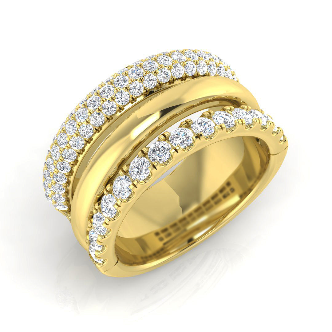 Lab-Grown & Natural Diamond Statement Ring | 1.5ct | Hallmarked Gold & Platinum