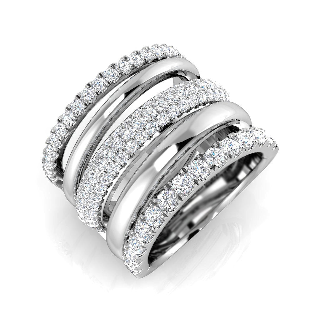 Diamond Barnkbury Pave Ring | 1.75ct | Hallmarked Gold & Platinum