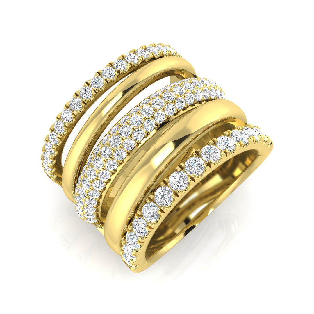 Diamond Barnkbury Pave Ring | 1.75ct | Hallmarked Gold & Platinum