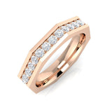 0.50Ct Round Diamond Half Eternity Ring