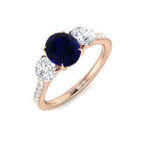 Diamond bivine Blue Sapphire Ring | 1.75ct - 2.5ct