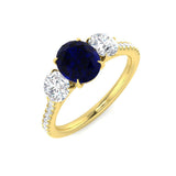 Diamond bivine Blue Sapphire Ring | 1.75ct - 2.5ct
