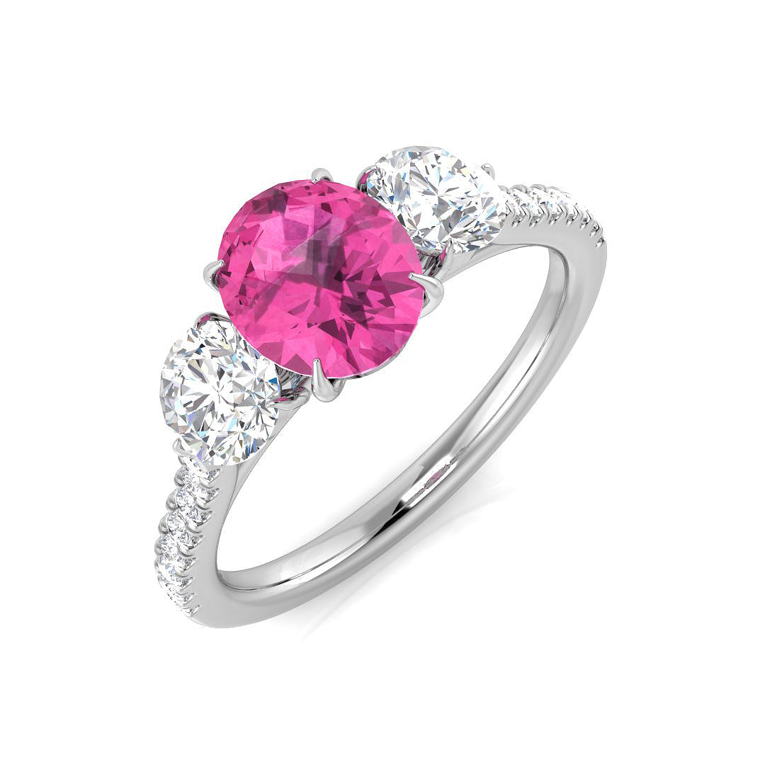 Diamond bivine Blue Sapphire Ring | 1.75ct - 2.5ct