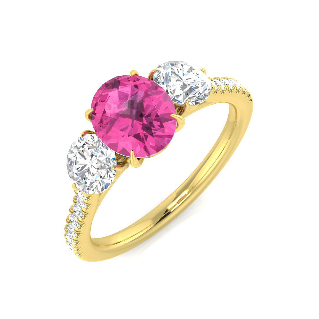 Diamond bivine Blue Sapphire Ring | 1.75ct - 2.5ct