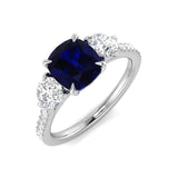 Diamond Warrington Blue Sapphire Ring | 1.5ct - 2.25ct