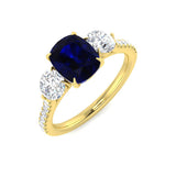 Diamond Cookham Blue Sapphire Ring | 2ct - 2.5ct