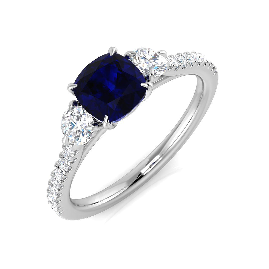 Diamond Warrington Blue Sapphire Ring | 1.5ct - 2.25ct