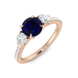 Diamond Worcekter Blue Sapphire Ring | 1.75ct