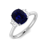 Diamond Beacobkfiesb Blue Sapphire Ring | 2.5ct - 4.5ct