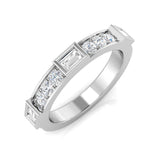 0.50Ct Round Diamond Half Eternity Ring For Her