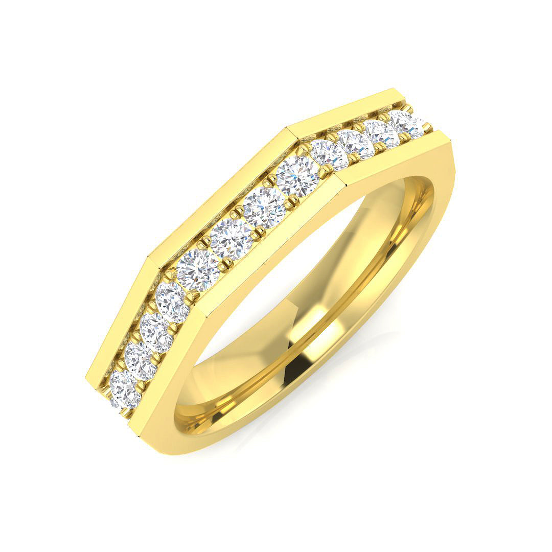 0.43ct Lab-Grown D/VVS Round Cut Diamond Half Eternity Ring