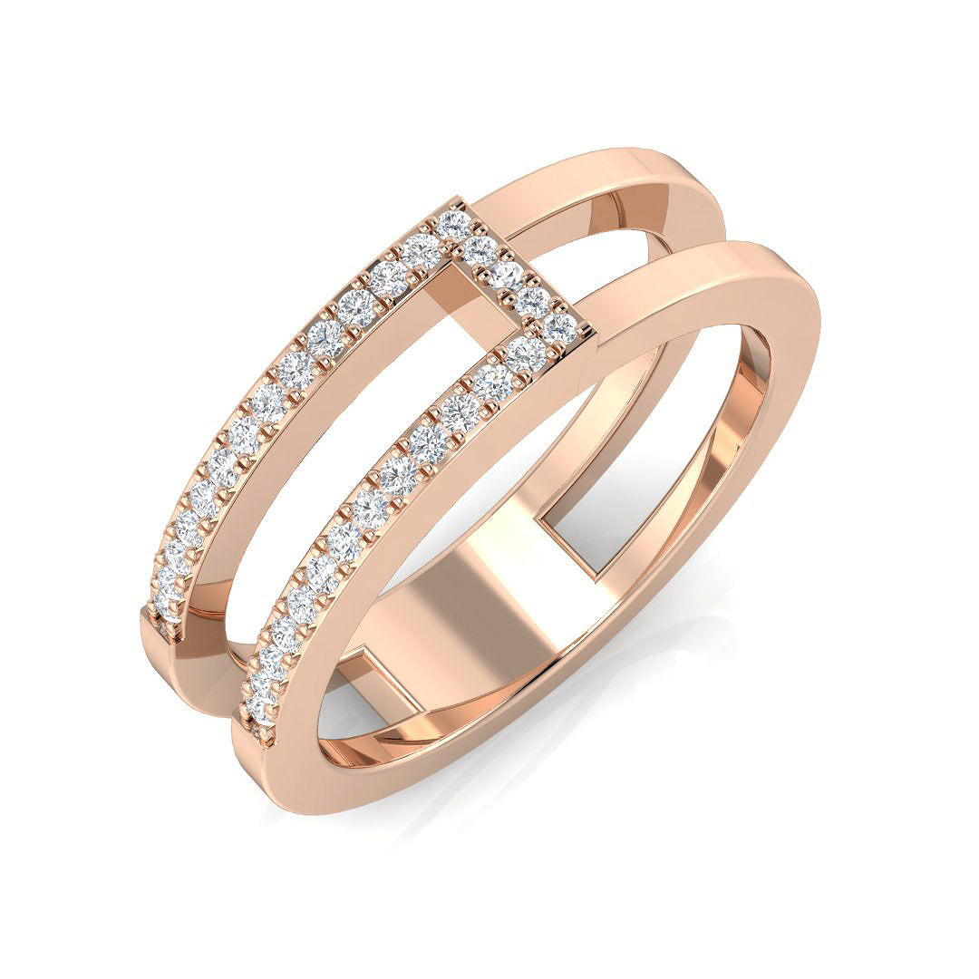 Diamond Rabiant Fancy Ring | 0.1ct | Hallmarked Gold & Platinum