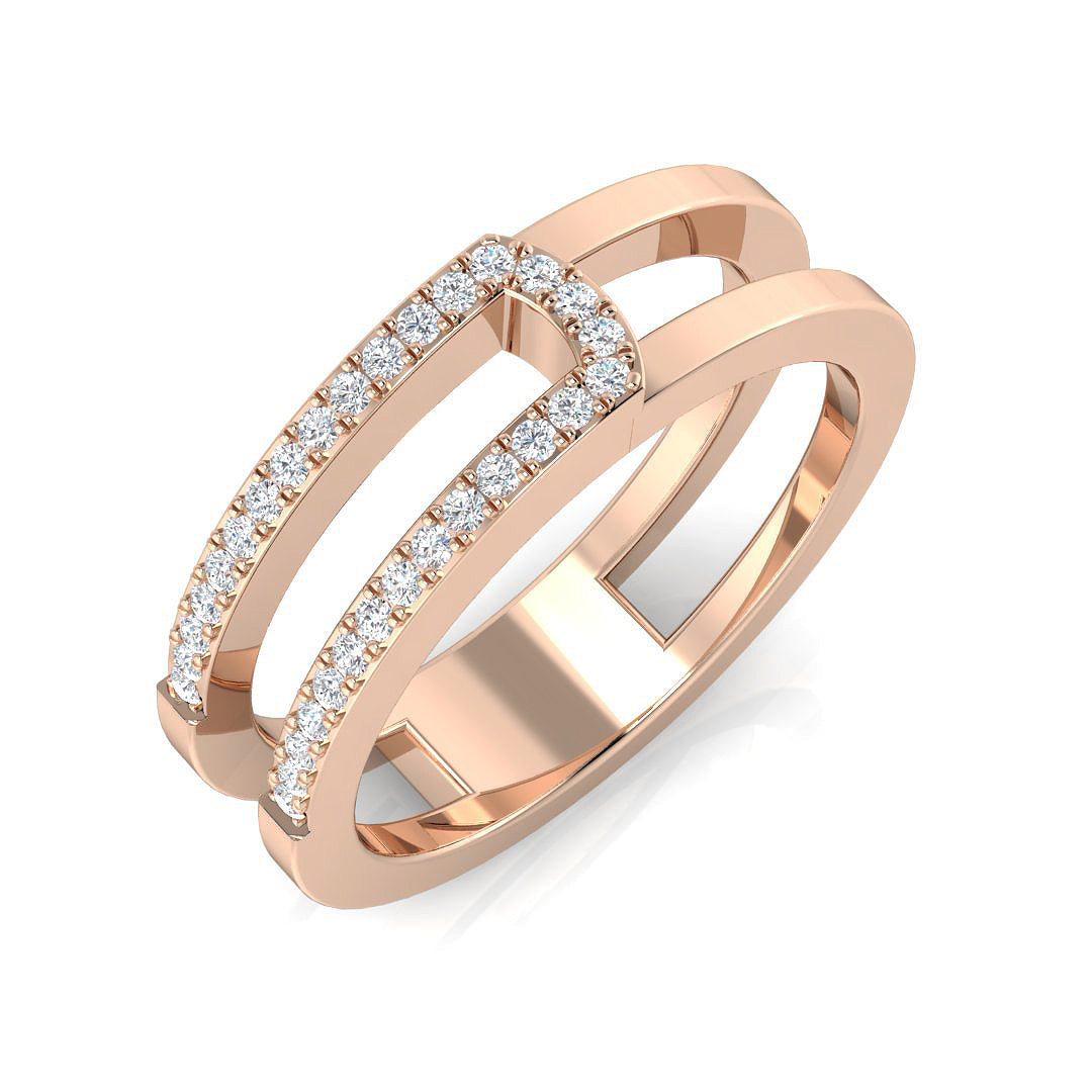 Diamond Opusent Fancy Ring | 0.15ct | Hallmarked Gold & Platinum