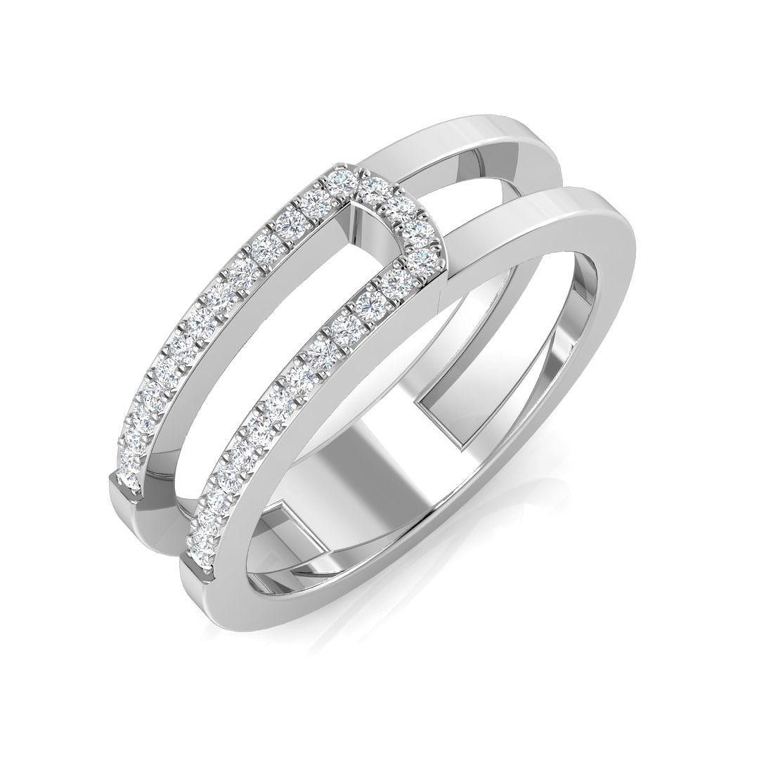 Diamond Opusent Fancy Ring | 0.15ct | Hallmarked Gold & Platinum