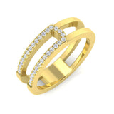 Diamond Opusent Fancy Ring | 0.15ct | Hallmarked Gold & Platinum