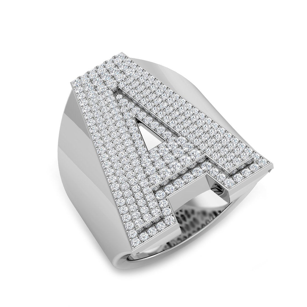 Diamond Cobham Initials Ring | 1ct | Hallmarked Gold & Platinum