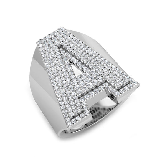 Luxury Diamond A Initial Ring – 1ct | Lab & Natural | Hallmarked Gold & Platinum