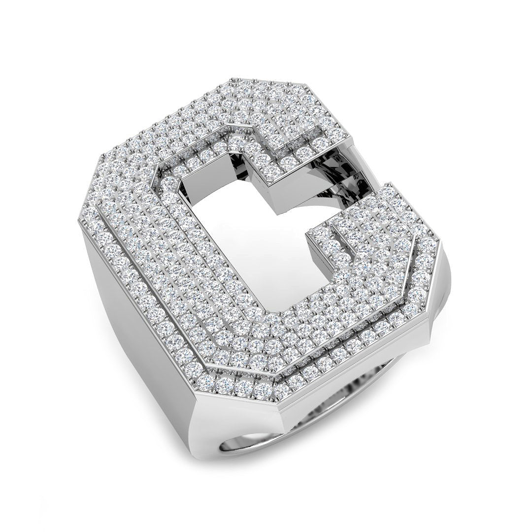 Diamond Bookham Initials Ring | 1.25ct | Hallmarked Gold & Platinum