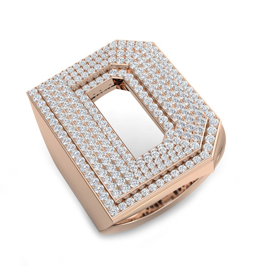 Diamond Fetcham Initials Ring | 1.5ct | Hallmarked Gold & Platinum