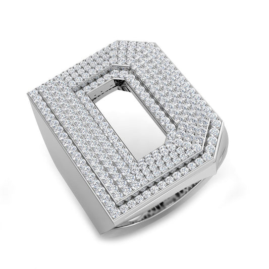 Diamond Initial D Ring | 1.5ct | Lab & Natural | Hallmarked Gold & Platinum