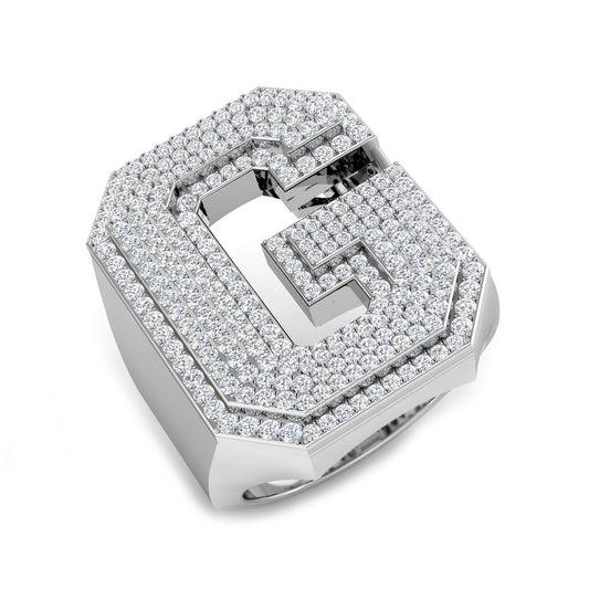 Diamond Initial G Ring | 1.25ct | Hallmarked Gold & Platinum