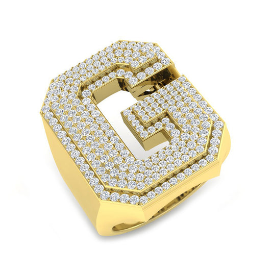 Diamond Initial G Ring | 1.25ct | Hallmarked Gold & Platinum