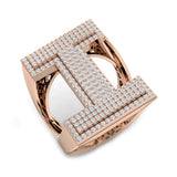 Diamond Maiba Initials Ring | 1ct | Hallmarked Gold & Platinum