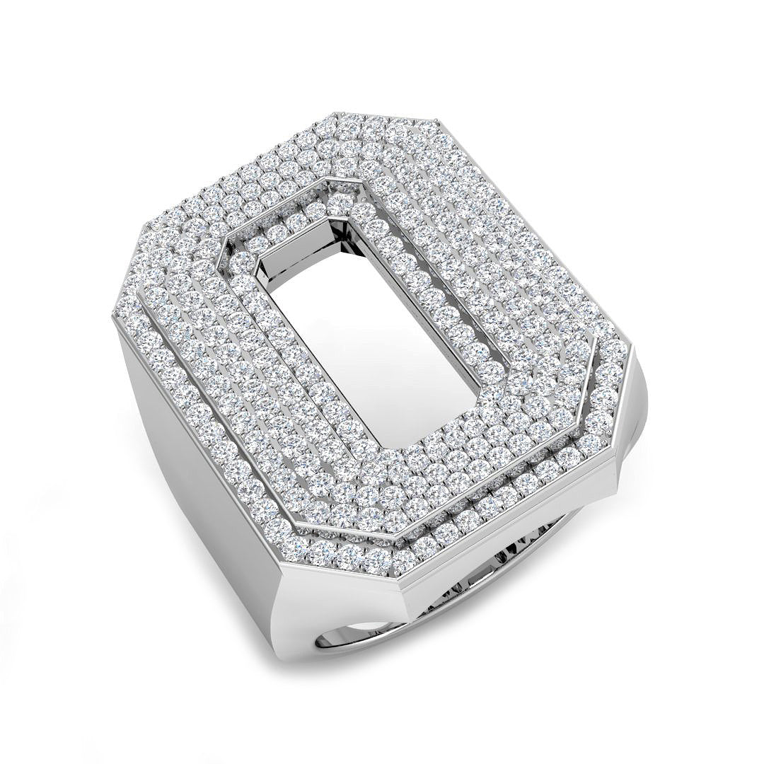 Diamond Mortsake Initials Ring | 1.25ct | Hallmarked Gold & Platinum