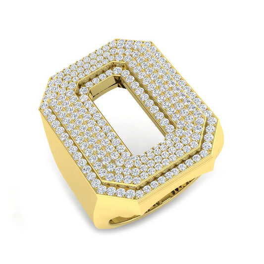 Premium Diamond O Initial Ring – 1.25ct | Lab & Natural | Hallmarked Gold & Platinum